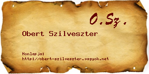 Obert Szilveszter névjegykártya